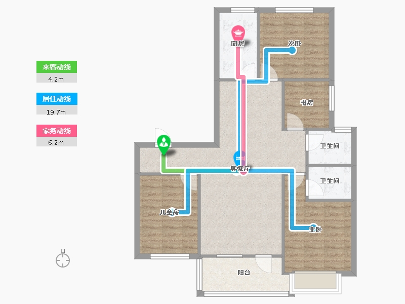 山东省-潍坊市-万特公馆-92.82-户型库-动静线