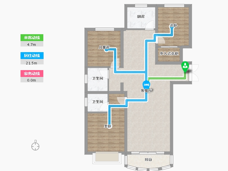 新疆维吾尔自治区-乌鲁木齐市-力鼎新城-95.42-户型库-动静线