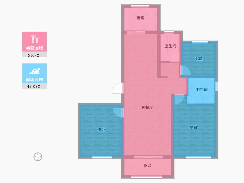 山东省-潍坊市-春江花月-89.29-户型库-动静分区