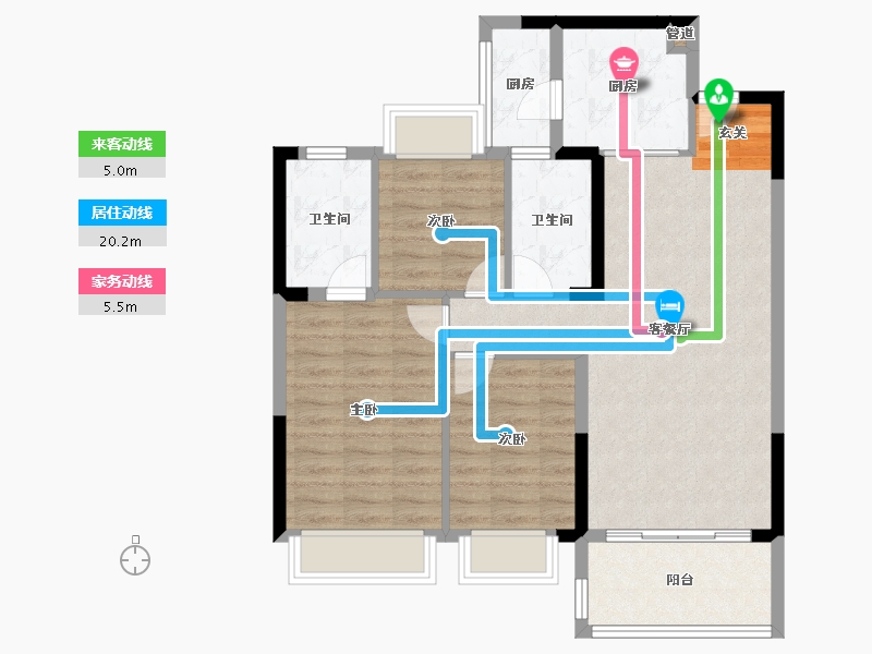 四川省-成都市-大都保峰玖著-85.41-户型库-动静线