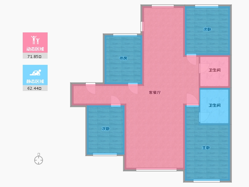 辽宁省-盘锦市-公园里-121.33-户型库-动静分区