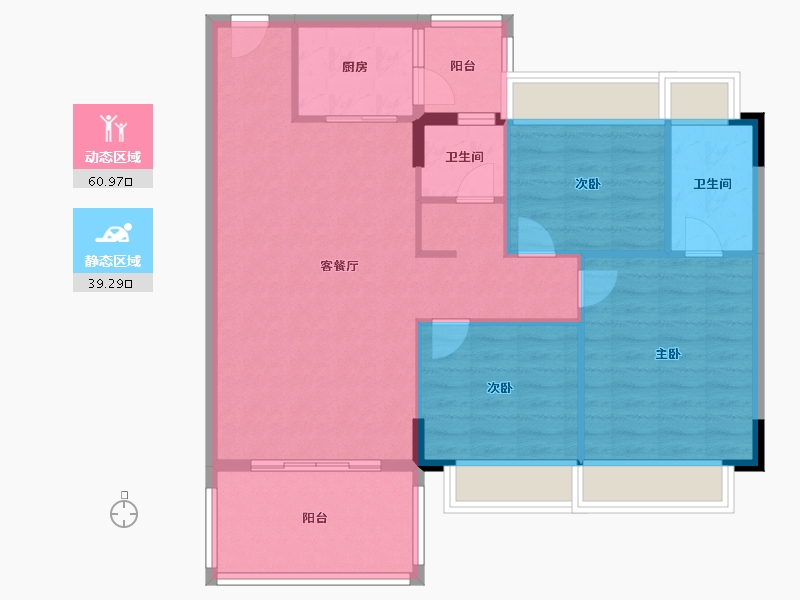 广东省-佛山市-盛雅西江-91.00-户型库-动静分区