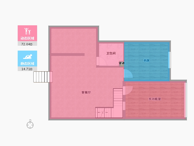 浙江省-绍兴市-蔡江公寓-78.77-户型库-动静分区