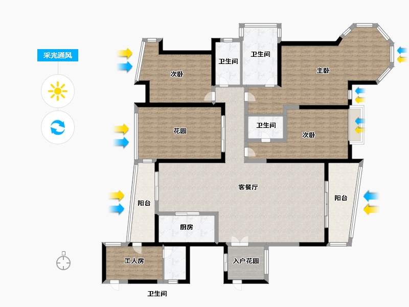 广东省-东莞市-君汇半岛-200.00-户型库-采光通风