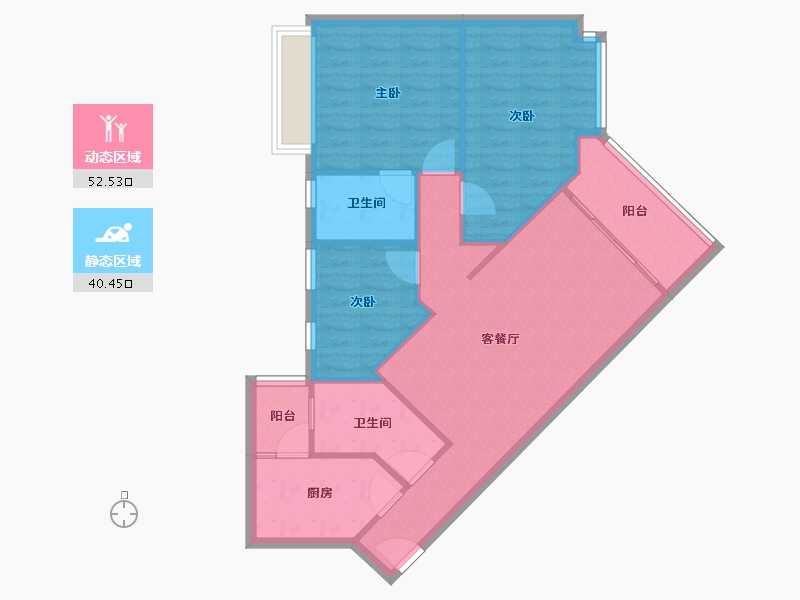 广东省-广州市-荷塘月色-84.49-户型库-动静分区