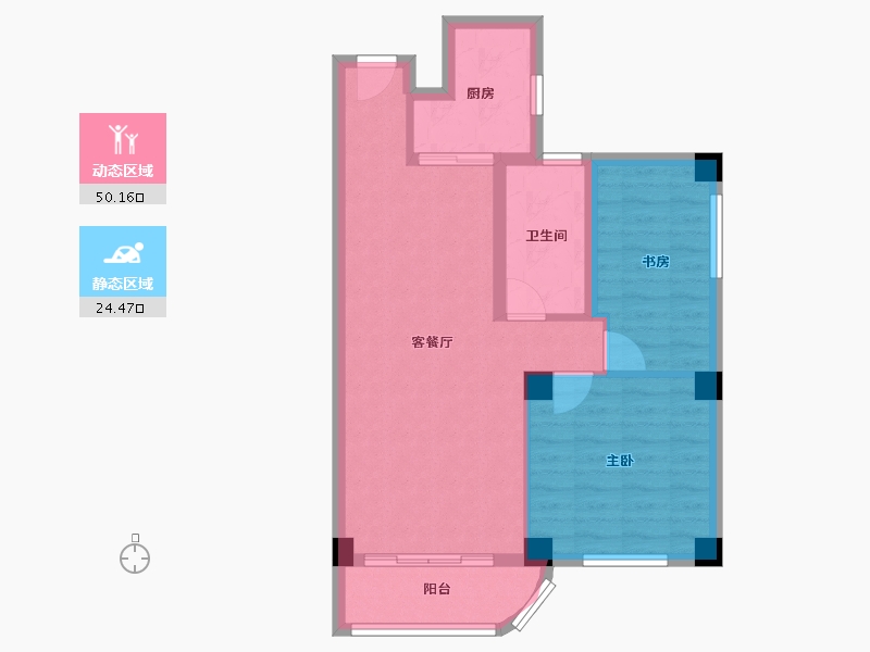 广东省-深圳市-香蜜三村-66.32-户型库-动静分区