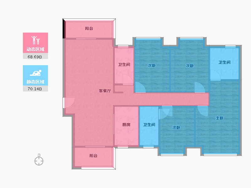 广东省-佛山市-美的翰湖苑-127.00-户型库-动静分区