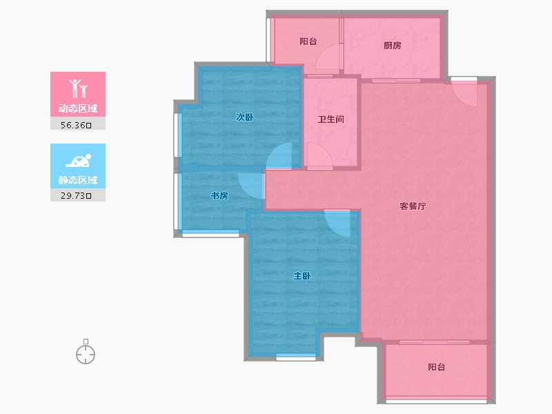 重庆-重庆市-国际社区-78.42-户型库-动静分区