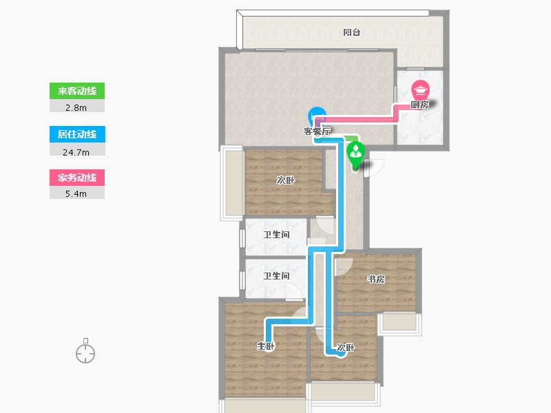 重庆-重庆市-保利堂悦-112.50-户型库-动静线