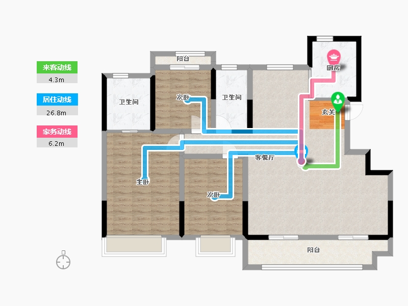 浙江省-宁波市-首开龙湖春江郦城-115.54-户型库-动静线