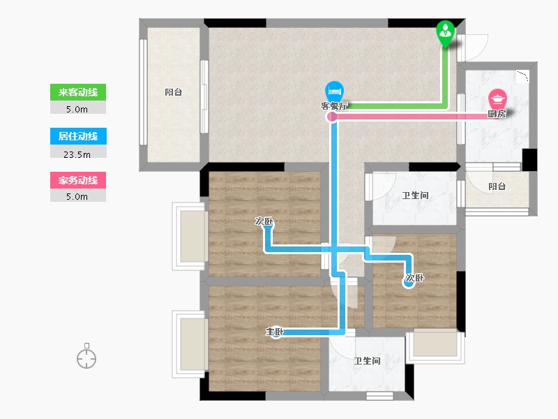 四川省-成都市-荷韵怡苑-90.00-户型库-动静线