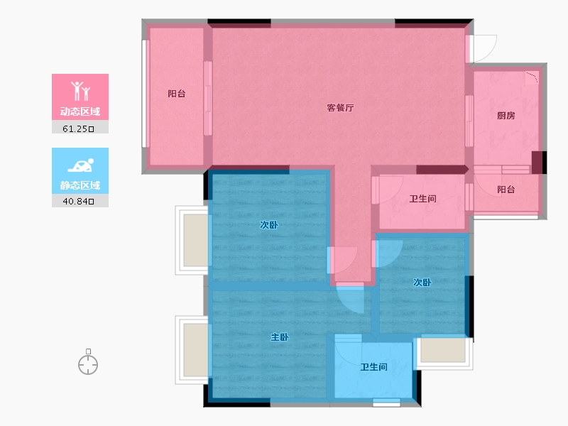 四川省-成都市-荷韵怡苑-90.00-户型库-动静分区