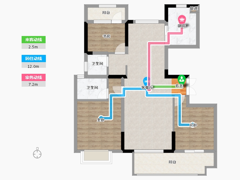 安徽省-安庆市-逸龙府-93.28-户型库-动静线