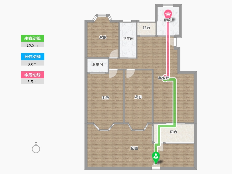 湖北省-武汉市-汉口花园五期-129.75-户型库-动静线