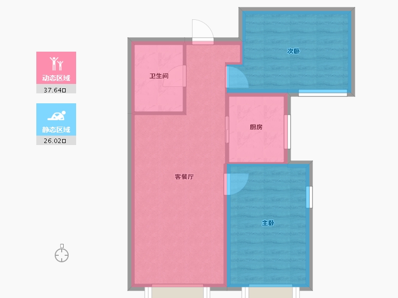 北京-北京市-金隅学府-57.01-户型库-动静分区