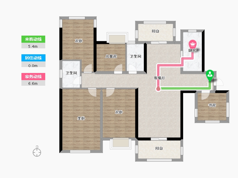 广西壮族自治区-南宁市-澜月府-134.55-户型库-动静线