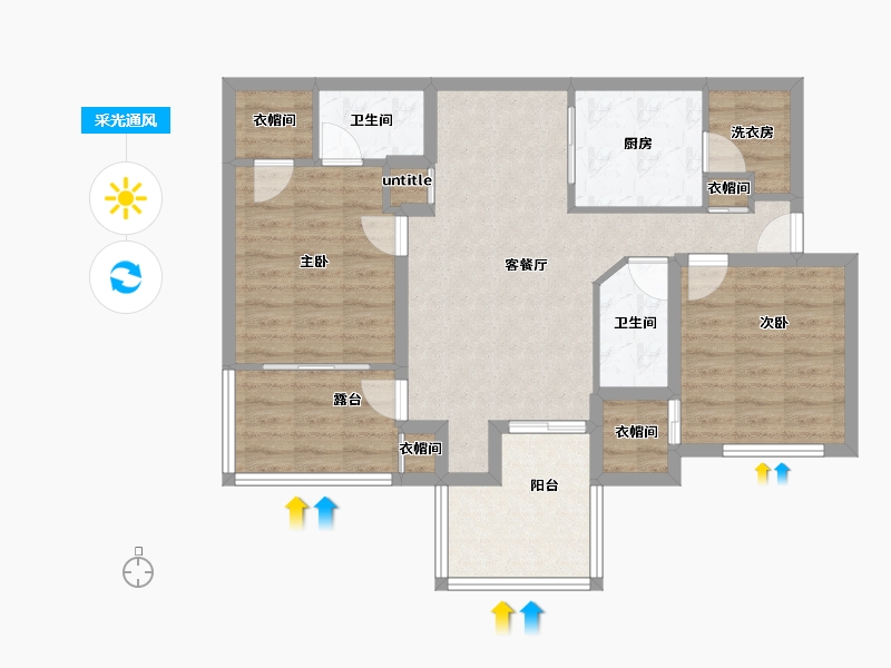 Florida-Duval-Island Pointe-84.43-户型库-采光通风