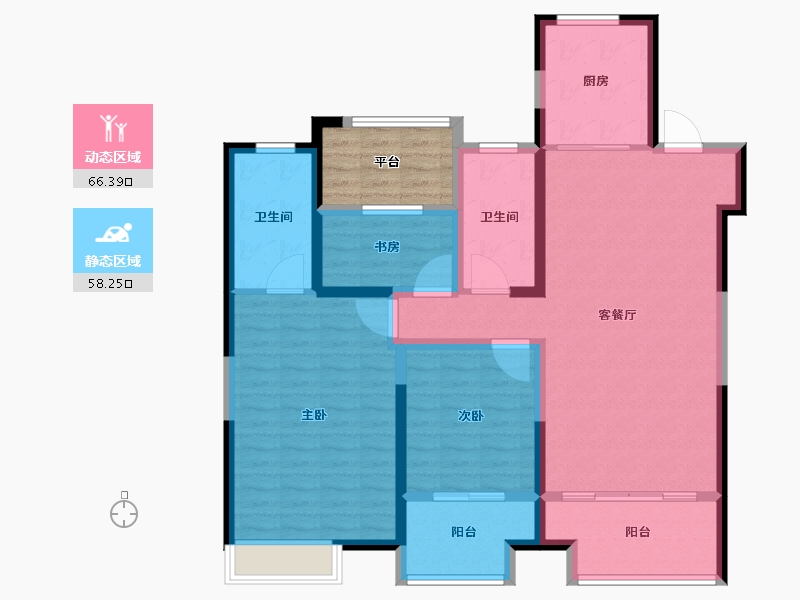 江苏省-扬州市-宝能城市广场-118.01-户型库-动静分区