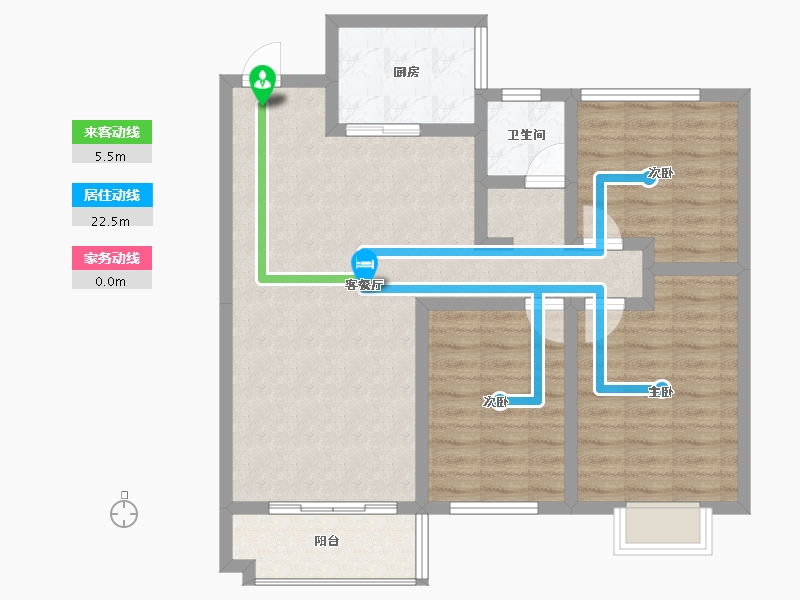 安徽省-亳州市-玖熙府-86.85-户型库-动静线