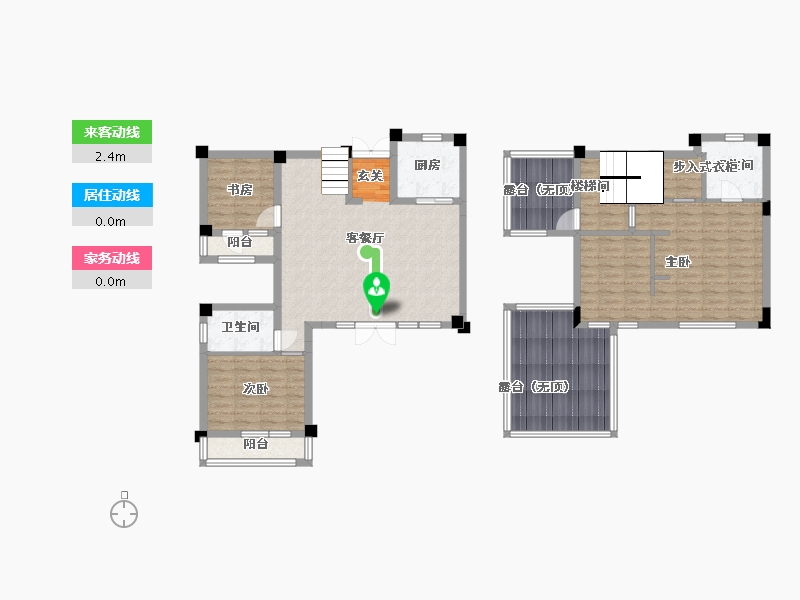 湖北省-武汉市-孔雀城江澜赋-127.72-户型库-动静线