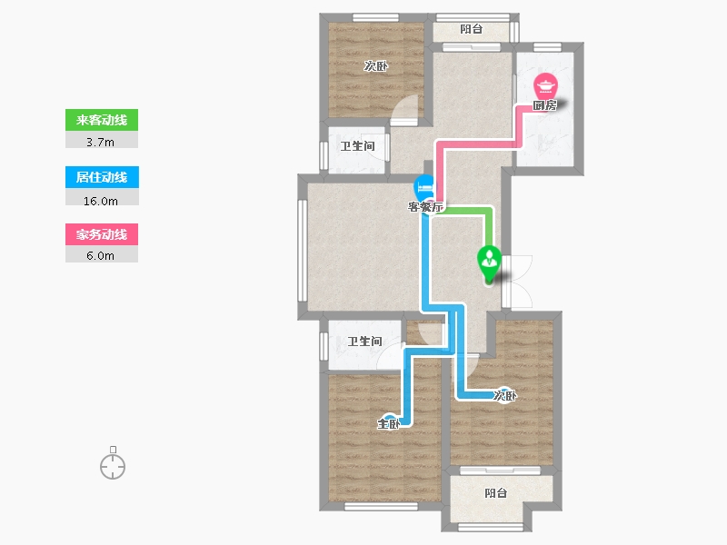 山东省-泰安市-富沃德阳光城-80.68-户型库-动静线