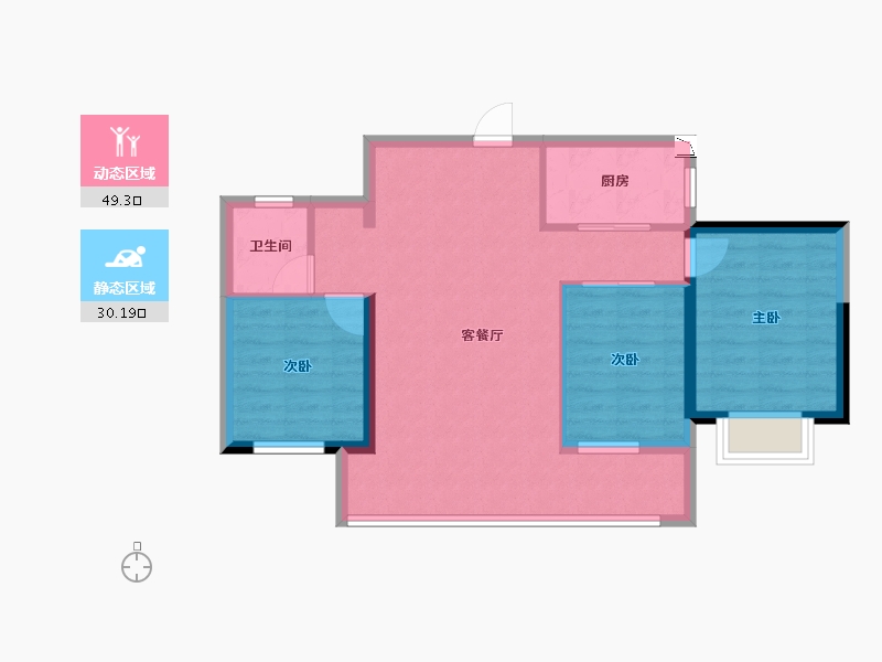 江西省-南昌市-鸿海 满园-71.31-户型库-动静分区