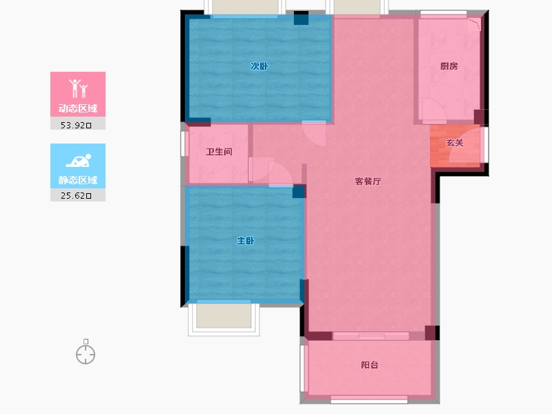 福建省-福州市-武夷书香名邸-72.00-户型库-动静分区