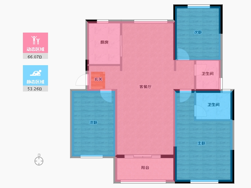 河南省-许昌市-北海62郡-108.00-户型库-动静分区