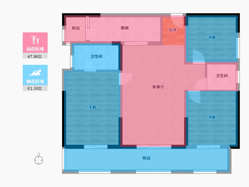 四川省-成都市-置信国色天乡鹭湖宫10区-97.66-户型库-动静分区