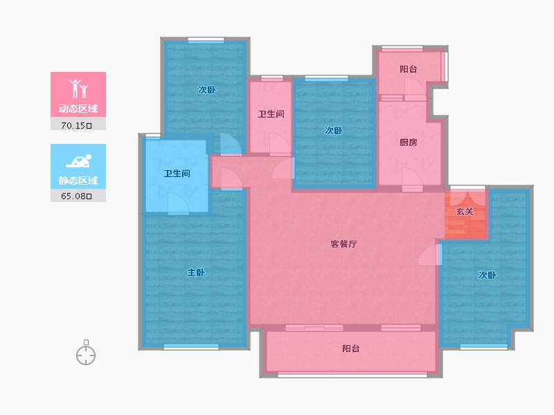 四川省-成都市-保利天和-120.85-户型库-动静分区