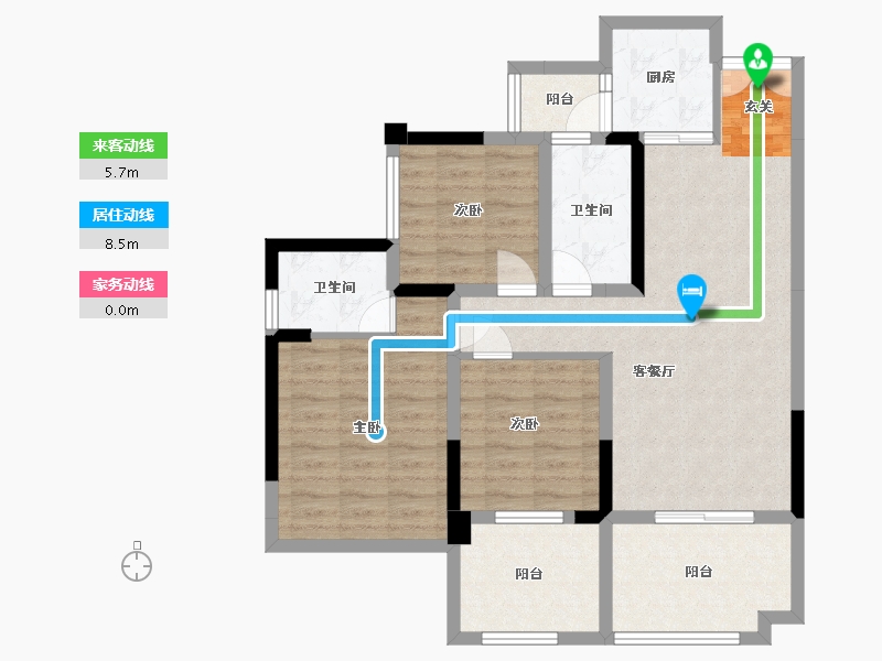 四川省-成都市-天府金融港-88.80-户型库-动静线