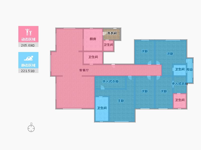 北京-北京市-西山壹号院-397.64-户型库-动静分区