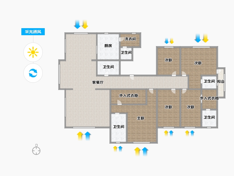 北京-北京市-西山壹号院-397.64-户型库-采光通风