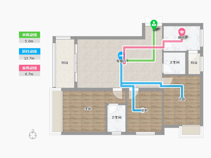 贵州省-铜仁市-中京国际-88.39-户型库-动静线