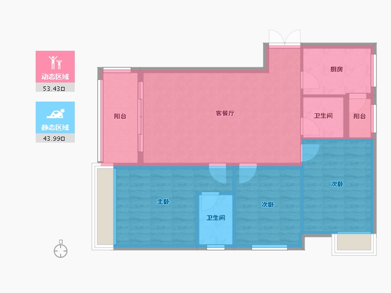 贵州省-铜仁市-中京国际-88.39-户型库-动静分区