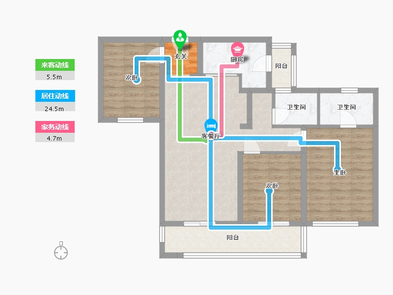 四川省-成都市-花样年・东原・香�T第-87.99-户型库-动静线