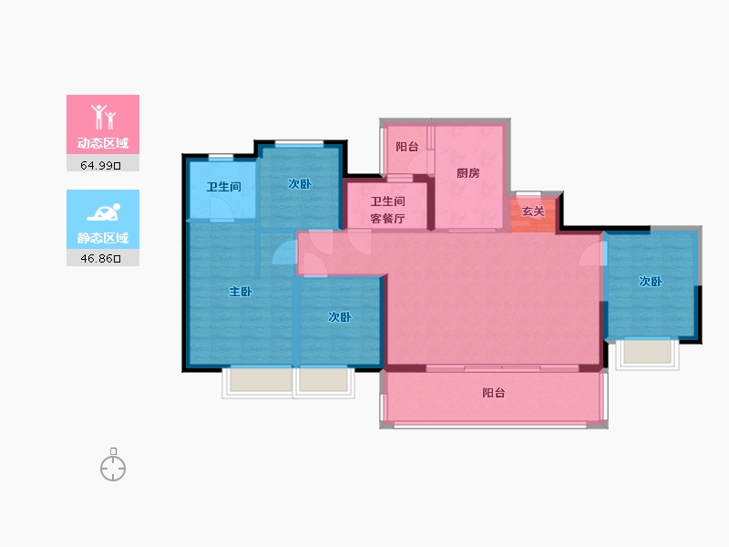 四川省-成都市-同森锦逸-100.27-户型库-动静分区