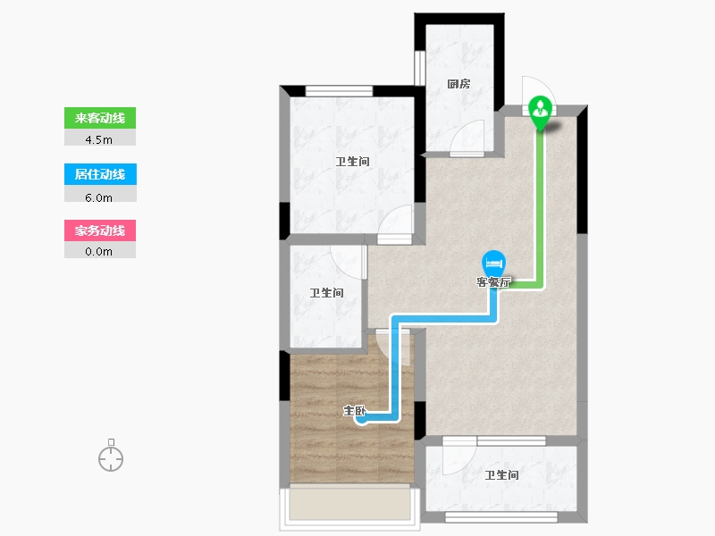 辽宁省-沈阳市-河御雅苑-58.70-户型库-动静线