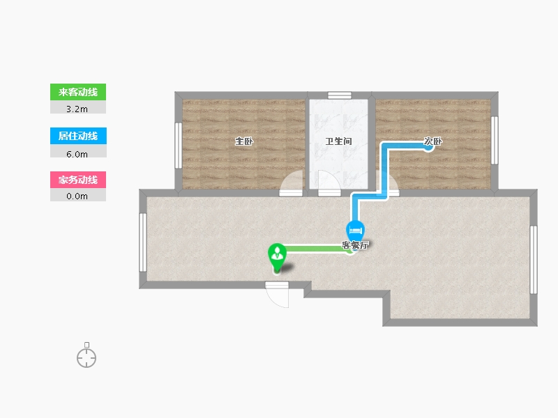 内蒙古自治区-呼伦贝尔市-学府雅轩-76.71-户型库-动静线