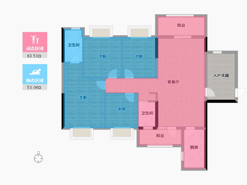 广西壮族自治区-玉林市-幸福里-114.31-户型库-动静分区