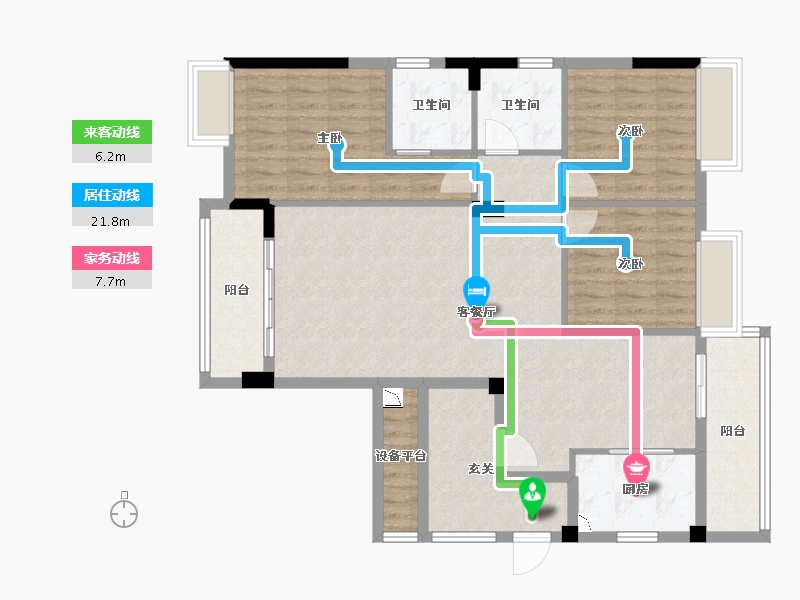 福建省-南平市-梦笔明珠-106.64-户型库-动静线