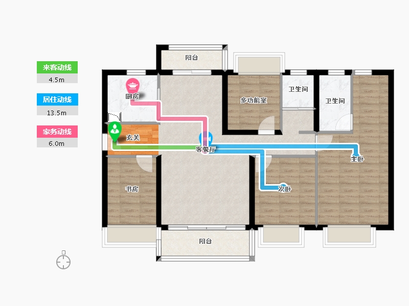 云南省-昆明市-碧桂园-102.34-户型库-动静线