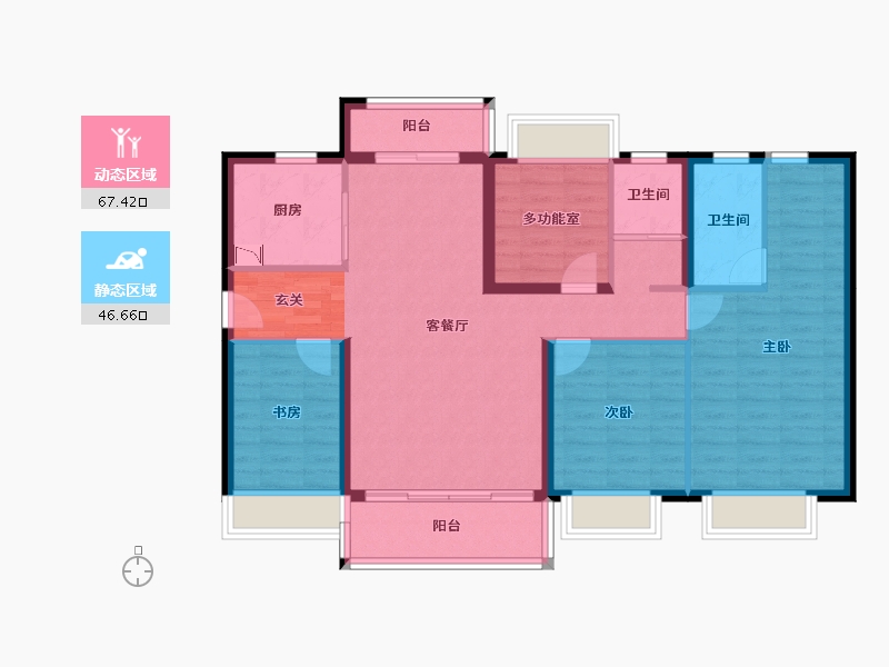 云南省-昆明市-碧桂园-102.34-户型库-动静分区