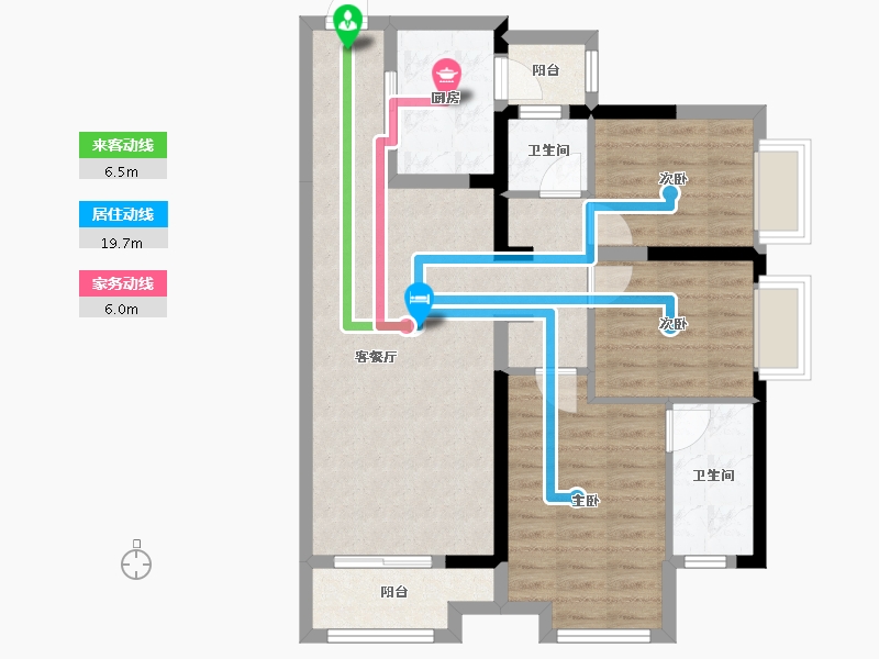 四川省-绵阳市-绵阳CBD万达广场-79.81-户型库-动静线