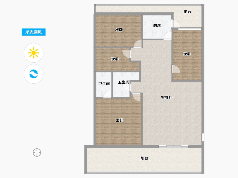 福建省-泉州市-南联时代广场-156.25-户型库-采光通风