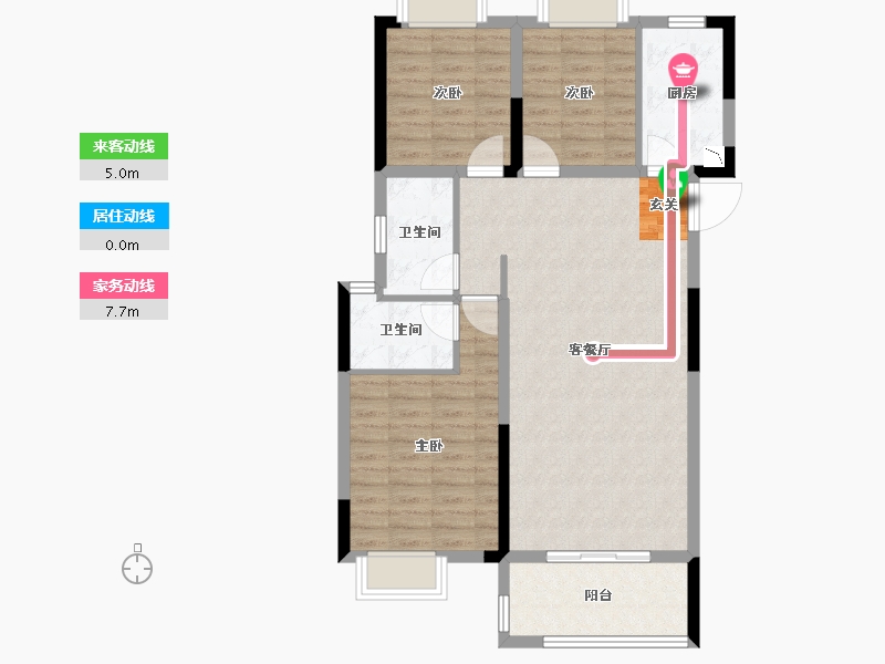 湖北省-武汉市-�吃没�府-89.60-户型库-动静线