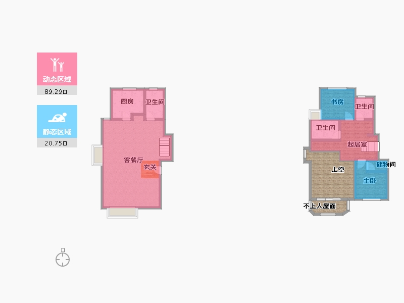 湖北省-武汉市-金地・保利・褐石公馆-118.32-户型库-动静分区