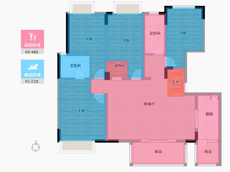 四川省-成都市-龙润丰锦-115.83-户型库-动静分区