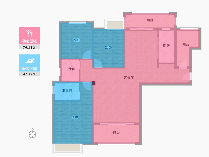 河南省-信阳市-淮滨上河城-107.78-户型库-动静分区