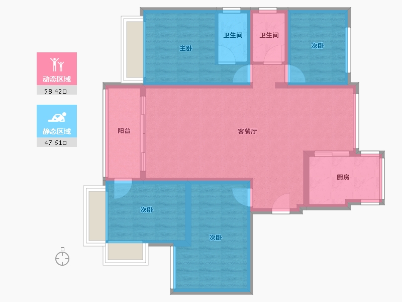 山西省-临汾市-华翔-94.23-户型库-动静分区